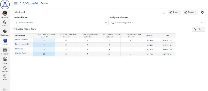 Track students progress online